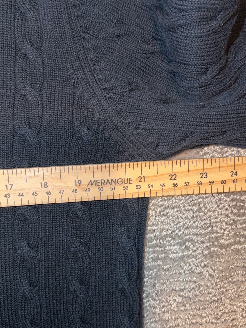 GANT Men's Navy Cable Half-Zip Sweater - Picture 4 of 6